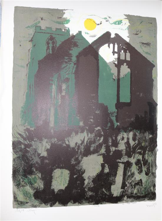 Portfolio of Prints by British Artists 1975 Sandra Blow, Terry Frost, Victor Pasmore, John Piper, 27 x 19in.